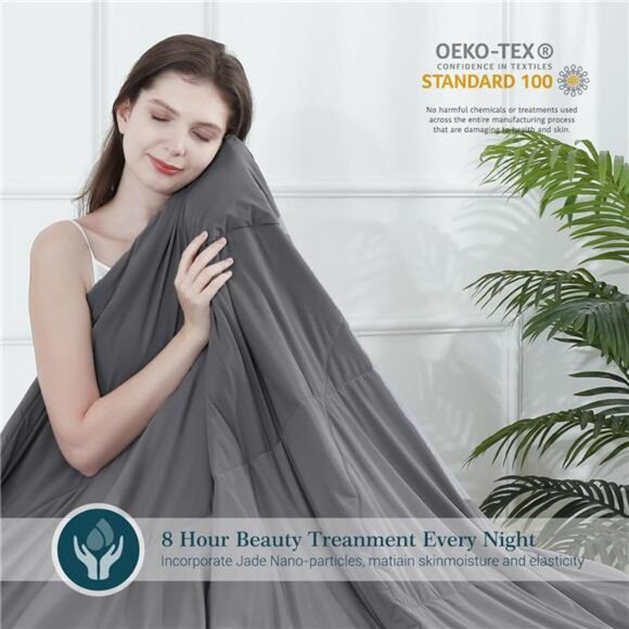 Cooling Comforter Queen Absorb Body Heat to Keep Cool, Cooling Blanket - Picture 4 of 7